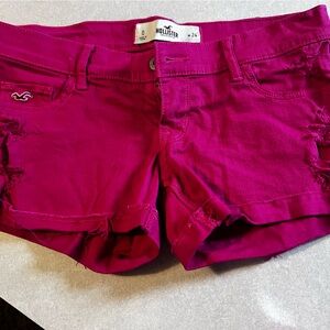 Hollister Women's Fuchsia Jean Shorts